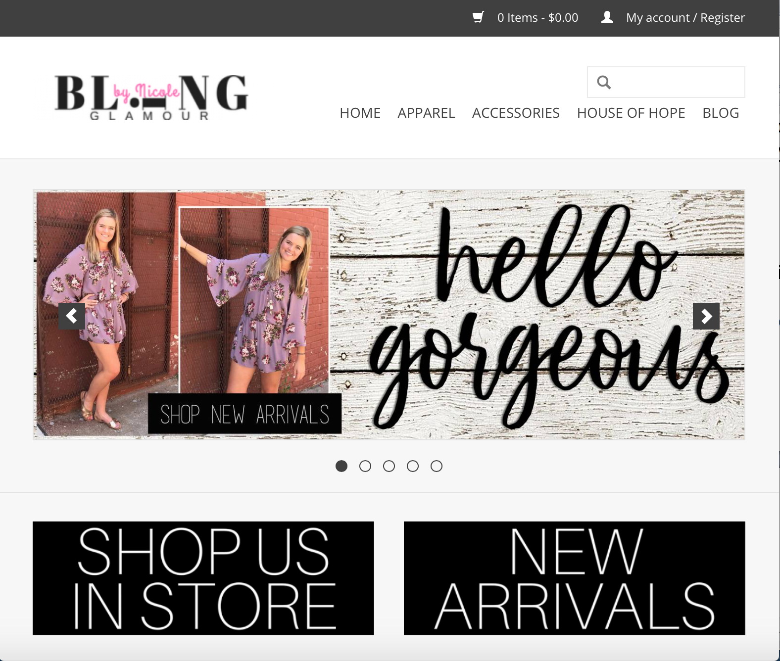 Bling's E-Commerce Site
